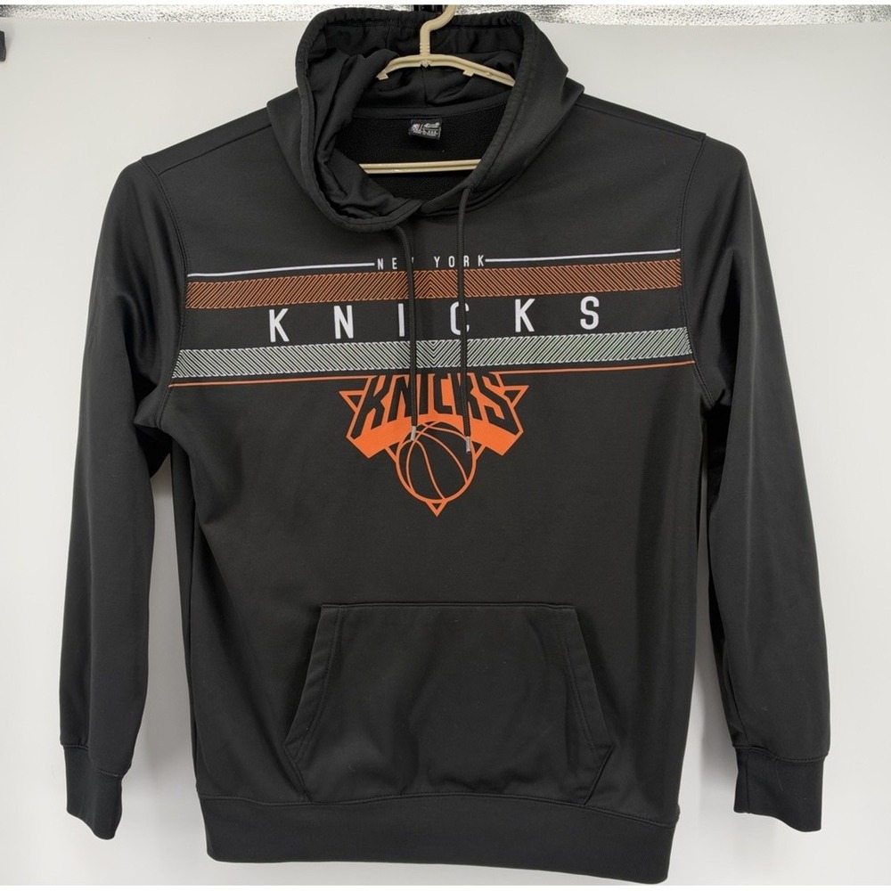 NBA Ultra Game New York Knicks Hooded Sweatshirt Black Men's Size Large